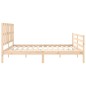vidaXL Giroletto con Testiera 200x200 cm in Legno Massello