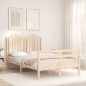 vidaXL Giroletto con Testiera 4FT Small Double in Legno Massello vidaXL Giroletto con Testiera 4FT Small Double in Legno Massello