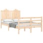 vidaXL Giroletto con Testiera 4FT Small Double in Legno Massello vidaXL Giroletto con Testiera 4FT Small Double in Legno Massello
