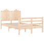 vidaXL Giroletto con Testiera 4FT Small Double in Legno Massello vidaXL Giroletto con Testiera 4FT Small Double in Legno Massello