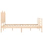 vidaXL Giroletto con Testiera 4FT Small Double in Legno Massello vidaXL Giroletto con Testiera 4FT Small Double in Legno Massello