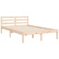 vidaXL Giroletto con Testiera 4FT Small Double in Legno Massello vidaXL Giroletto con Testiera 4FT Small Double in Legno Massello