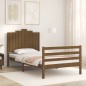 vidaXL Giroletto con Testiera Miele 100x200 cm in Legno Massello