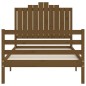 vidaXL Giroletto con Testiera Miele 100x200 cm in Legno Massello