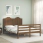 vidaXL Giroletto con Testiera Miele 140x200 cm in Legno Massello vidaXL Giroletto con Testiera Miele 140x200 cm in Legno Massello