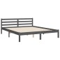 vidaXL Giroletto con Testiera Grigio 160x200 cm Legno Massello vidaXL Giroletto con Testiera Grigio 160x200 cm Legno Massello