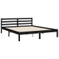 vidaXL Giroletto con Testiera Nero 160x200 cm Legno Massello