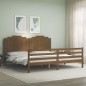 vidaXL Giroletto con Testiera Miele 200x200 cm in Legno Massello vidaXL Giroletto con Testiera Miele 200x200 cm in Legno Massello