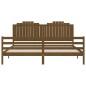 vidaXL Giroletto con Testiera Miele 200x200 cm in Legno Massello vidaXL Giroletto con Testiera Miele 200x200 cm in Legno Massello