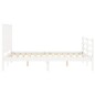 vidaXL Giroletto con Testiera Bianco 140x190 cm in Legno Massello vidaXL Giroletto con Testiera Bianco 140x190 cm in Legno Massello