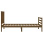 vidaXL Giroletto con Testiera Miele 90x200 cm in Legno Massello vidaXL Giroletto con Testiera Miele 90x200 cm in Legno Massello