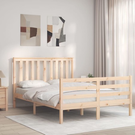vidaXL Giroletto con Testiera 120x200 cm in Legno Massello