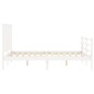 vidaXL Giroletto con Testiera Bianco 120x200 cm in Legno Massello vidaXL Giroletto con Testiera Bianco 120x200 cm in Legno Massello