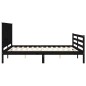 vidaXL Giroletto con Testiera Nero 6FT Super King in Legno Massello vidaXL Giroletto con Testiera Nero 6FT Super King in Legno Massello
