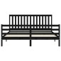 vidaXL Giroletto con Testiera Nero 6FT Super King in Legno Massello vidaXL Giroletto con Testiera Nero 6FT Super King in Legno Massello