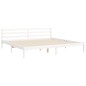 vidaXL Giroletto con Testiera Bianco 200x200 cm in Legno Massello vidaXL Giroletto con Testiera Bianco 200x200 cm in Legno Massello