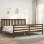 vidaXL Giroletto con Testiera Miele 200x200 cm in Legno Massello