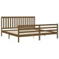vidaXL Giroletto con Testiera Miele 200x200 cm in Legno Massello