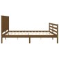 vidaXL Giroletto con Testiera Miele 200x200 cm in Legno Massello