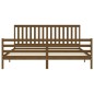 vidaXL Giroletto con Testiera Miele 200x200 cm in Legno Massello