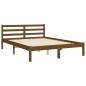 vidaXL Giroletto con Testiera Miele 4FT Small Double in Legno Massello vidaXL Giroletto con Testiera Miele 4FT Small Double in Legno Massello