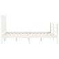 vidaXL Giroletto con Testiera Bianco 120x200 cm in Legno Massello vidaXL Giroletto con Testiera Bianco 120x200 cm in Legno Massello