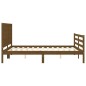 vidaXL Giroletto con Testiera Miele 5FT King Size in Legno Massello vidaXL Giroletto con Testiera Miele 5FT King Size in Legno Massello