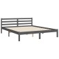 vidaXL Giroletto con Testiera Grigio 160x200 cm Legno Massello vidaXL Giroletto con Testiera Grigio 160x200 cm Legno Massello