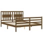 vidaXL Giroletto con Testiera Miele 160x200 cm Legno Massello vidaXL Giroletto con Testiera Miele 160x200 cm Legno Massello