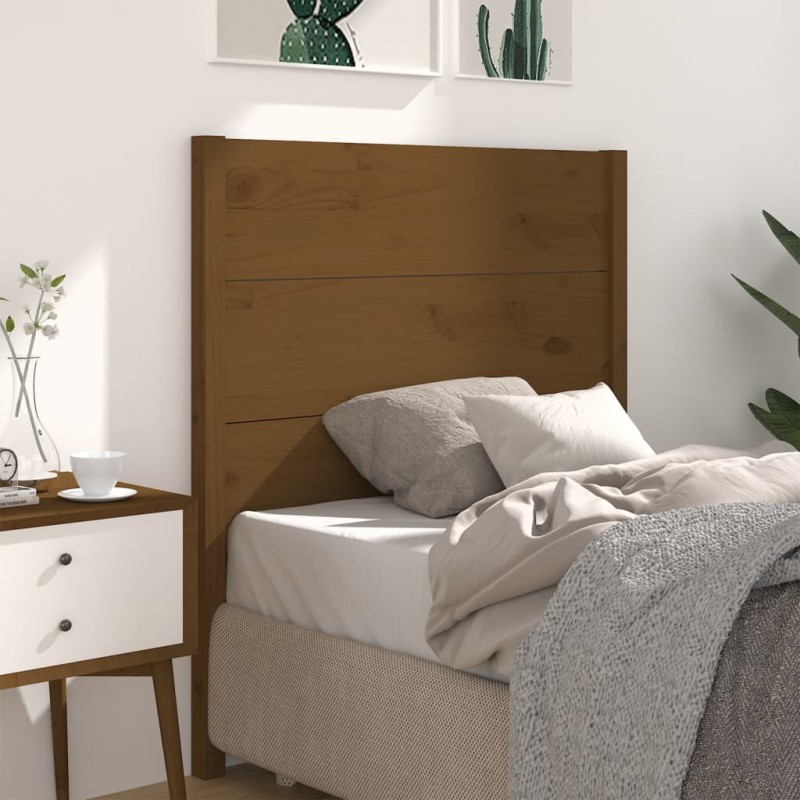 Testiera per Letto Miele 106x4x100 cm in Legno Massello di Pino Testiera per Letto Miele 106x4x100 cm in Legno Massello di Pino