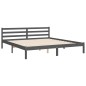 vidaXL Giroletto con Testiera Grigio 6FT Super King in Legno Massello