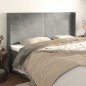 Testiera ad Orecchio Grigio Chiaro 203x16x118/128 cm in Velluto Testiera ad Orecchio Grigio Chiaro 203x16x118/128 cm in Velluto