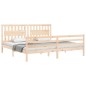 vidaXL Giroletto con Testiera 200x200 cm in Legno Massello vidaXL Giroletto con Testiera 200x200 cm in Legno Massello