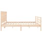 vidaXL Giroletto con Testiera 200x200 cm in Legno Massello vidaXL Giroletto con Testiera 200x200 cm in Legno Massello