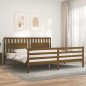 vidaXL Giroletto con Testiera Miele 200x200 cm in Legno Massello vidaXL Giroletto con Testiera Miele 200x200 cm in Legno Massello