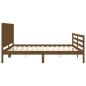 vidaXL Giroletto con Testiera Miele 200x200 cm in Legno Massello vidaXL Giroletto con Testiera Miele 200x200 cm in Legno Massello