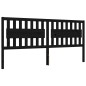 vidaXL Giroletto con Testiera Nero 200x200 cm in Legno Massello vidaXL Giroletto con Testiera Nero 200x200 cm in Legno Massello