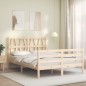 vidaXL Giroletto con Testiera 4FT Small Double in Legno Massello vidaXL Giroletto con Testiera 4FT Small Double in Legno Massello