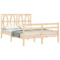 vidaXL Giroletto con Testiera 4FT Small Double in Legno Massello vidaXL Giroletto con Testiera 4FT Small Double in Legno Massello