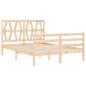 vidaXL Giroletto con Testiera 4FT Small Double in Legno Massello vidaXL Giroletto con Testiera 4FT Small Double in Legno Massello