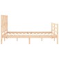 vidaXL Giroletto con Testiera 4FT Small Double in Legno Massello vidaXL Giroletto con Testiera 4FT Small Double in Legno Massello