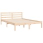 vidaXL Giroletto con Testiera 4FT Small Double in Legno Massello vidaXL Giroletto con Testiera 4FT Small Double in Legno Massello