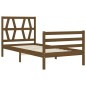 vidaXL Giroletto con Testiera Miele 100x200 cm in Legno Massello vidaXL Giroletto con Testiera Miele 100x200 cm in Legno Massello
