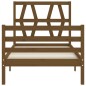 vidaXL Giroletto con Testiera Miele 100x200 cm in Legno Massello vidaXL Giroletto con Testiera Miele 100x200 cm in Legno Massello