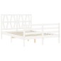 vidaXL Giroletto con Testiera Bianco 140x200 cm in Legno Massello vidaXL Giroletto con Testiera Bianco 140x200 cm in Legno Massello