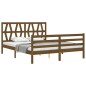 vidaXL Giroletto con Testiera Miele 5FT King Size in Legno Massello vidaXL Giroletto con Testiera Miele 5FT King Size in Legno Massello