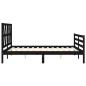 vidaXL Giroletto con Testiera Nero 5FT King Size in Legno Massello