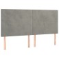 vidaXL Testiere 4 pz Grigio Chiaro 100x5x78/88 cm in Velluto vidaXL Testiere 4 pz Grigio Chiaro 100x5x78/88 cm in Velluto