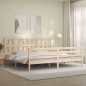 vidaXL Giroletto con Testiera 200x200 cm in Legno Massello vidaXL Giroletto con Testiera 200x200 cm in Legno Massello