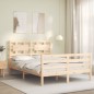 vidaXL Giroletto con Testiera 4FT Small Double in Legno Massello vidaXL Giroletto con Testiera 4FT Small Double in Legno Massello
